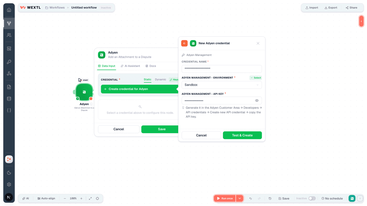 Connecting Adyen to WEXTL®