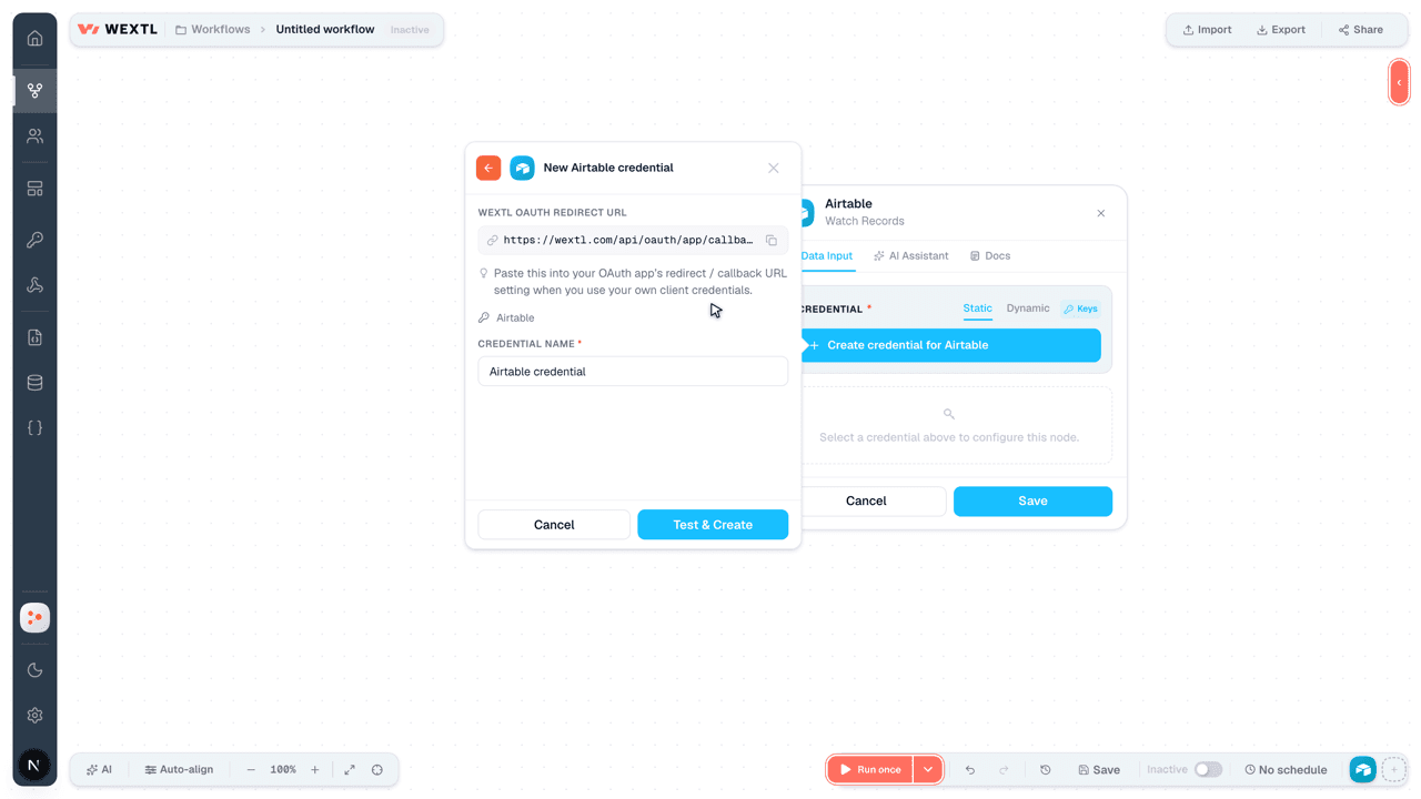 Connecting Airtable to WEXTL®