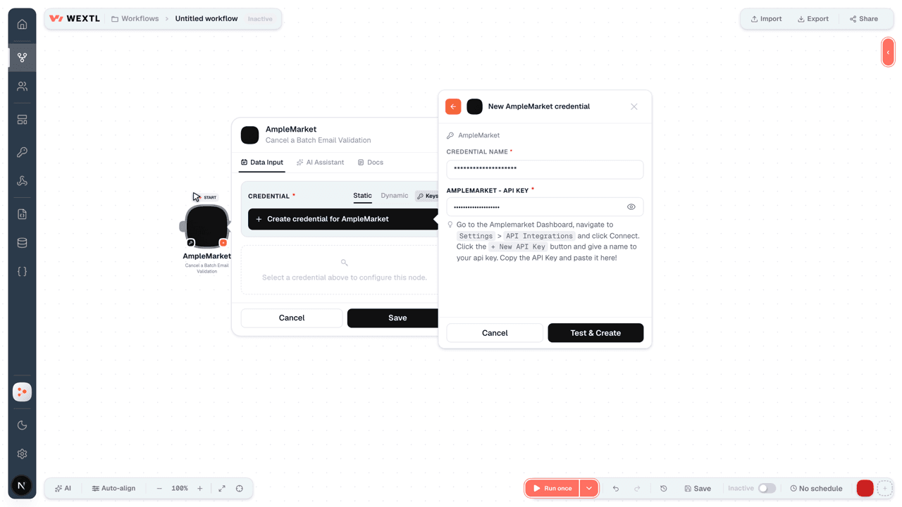 Connecting AmpleMarket to WEXTL®
