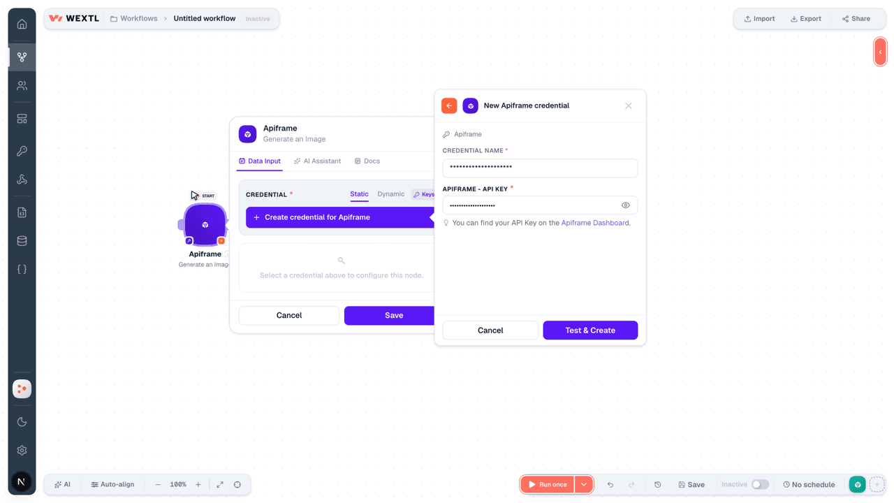 Connecting Apiframe to WEXTL®
