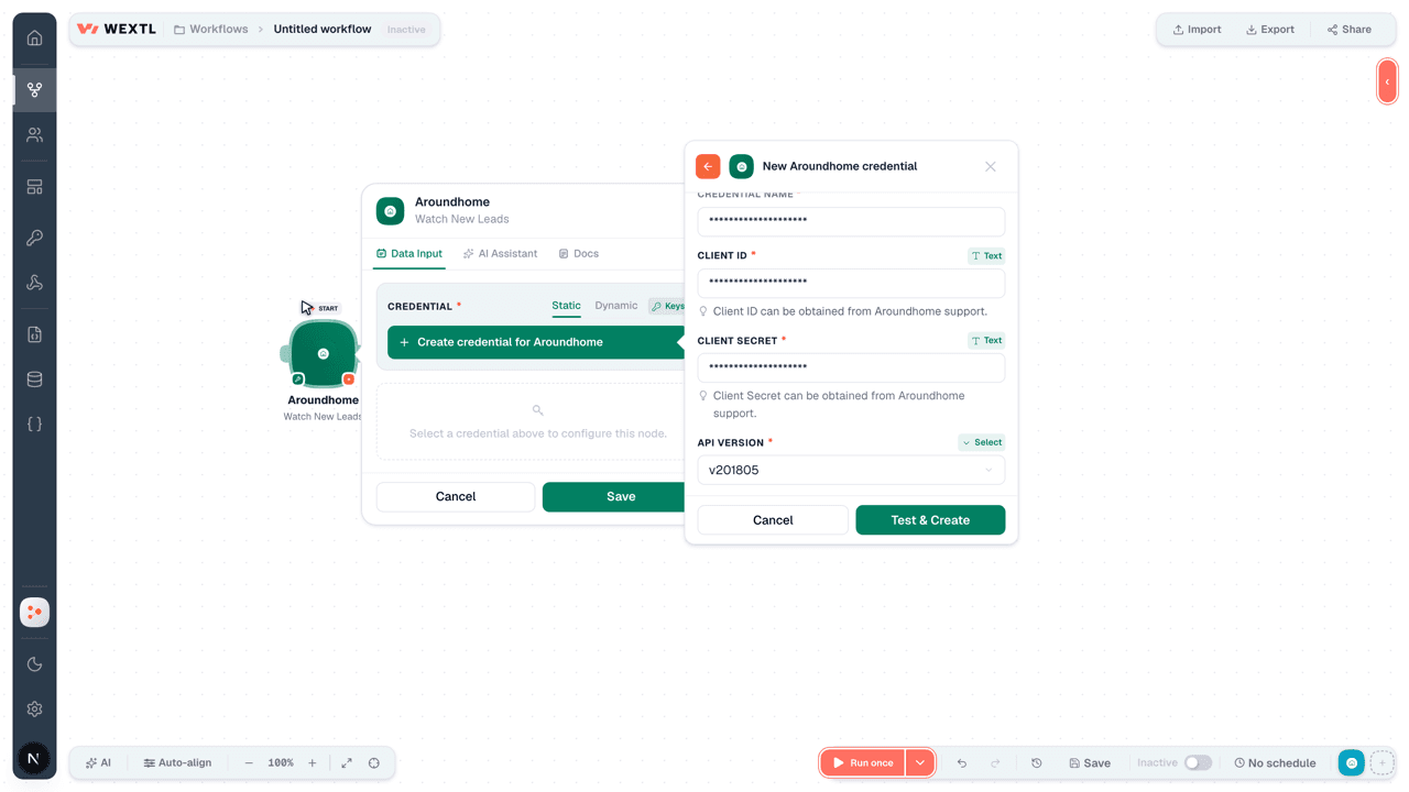 Connecting Aroundhome to WEXTL®