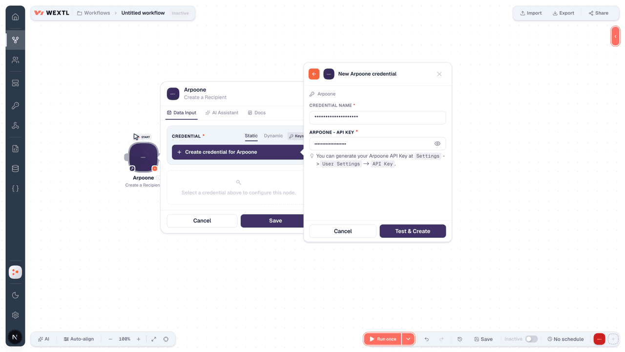 Connecting Arpoone to WEXTL®