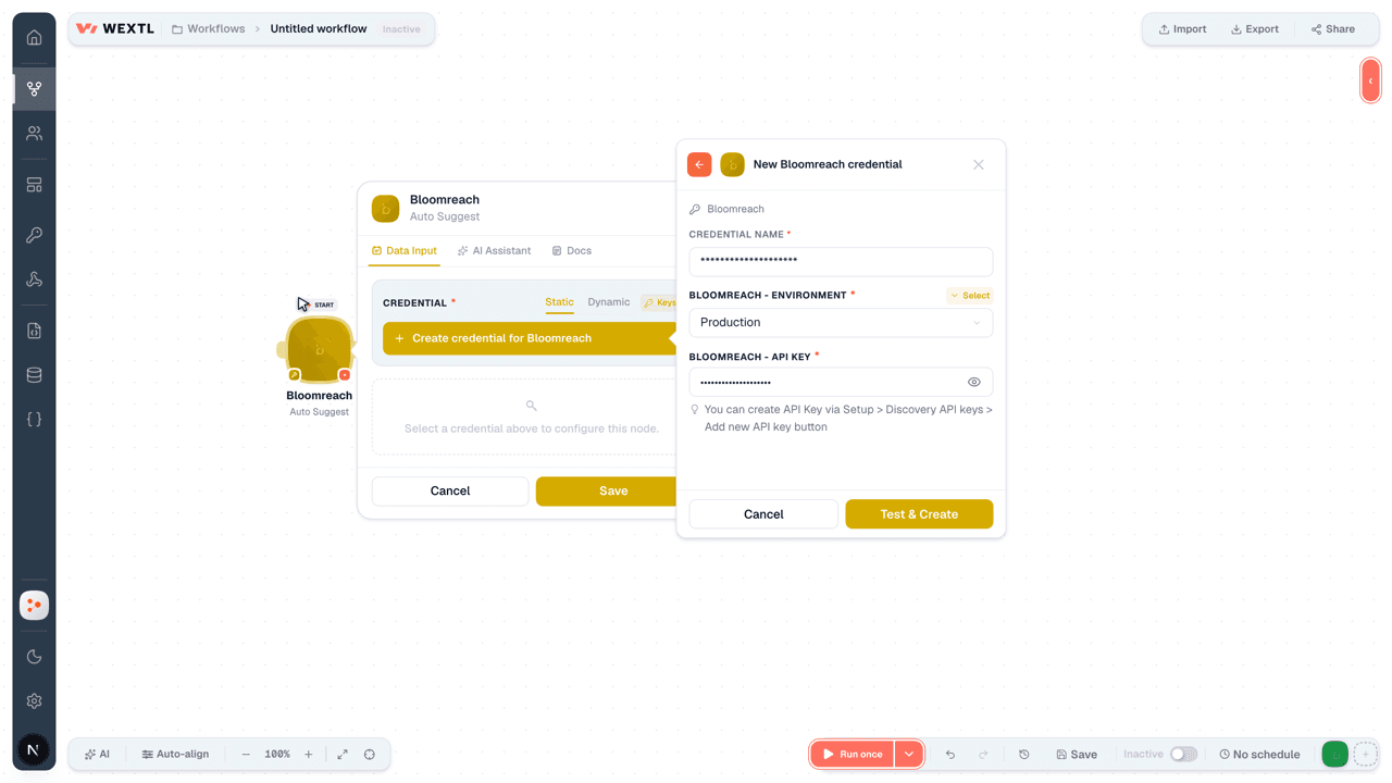 Connecting Bloomreach to WEXTL®