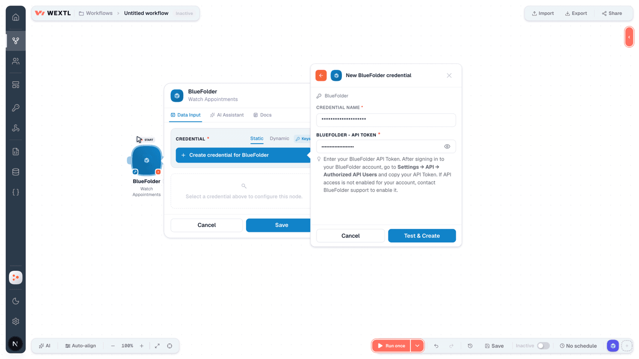 Connecting BlueFolder to WEXTL®