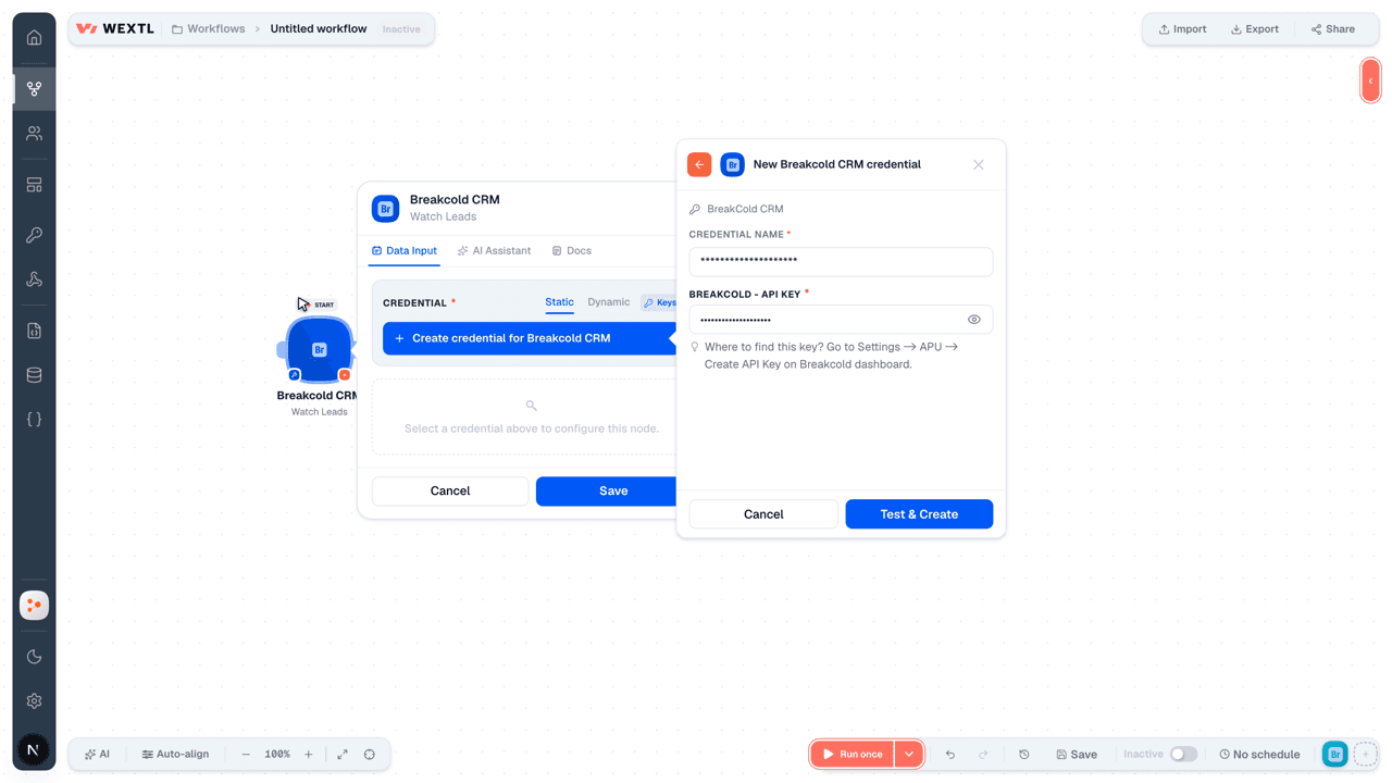 Connecting Breakcold CRM to WEXTL®