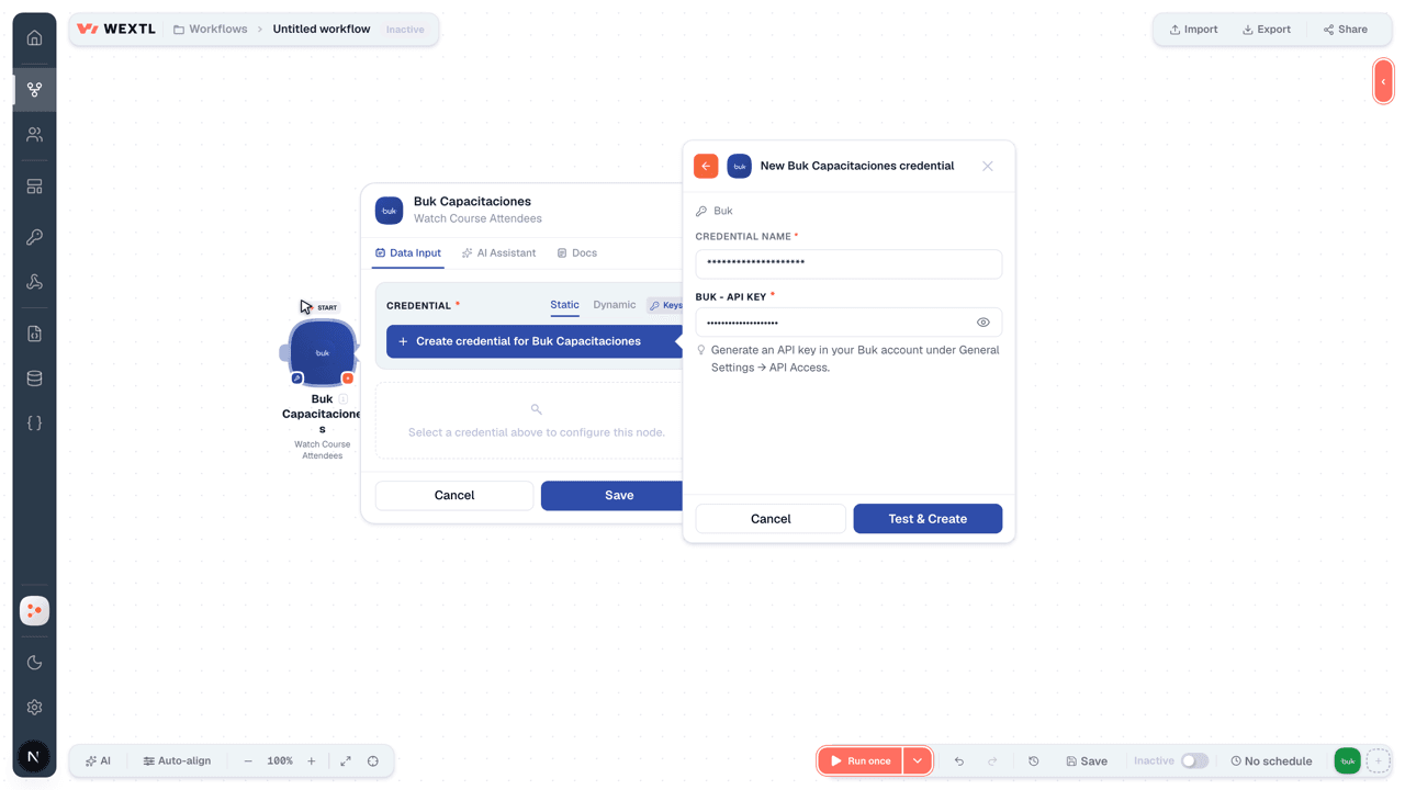 Connecting Buk Capacitaciones to WEXTL®