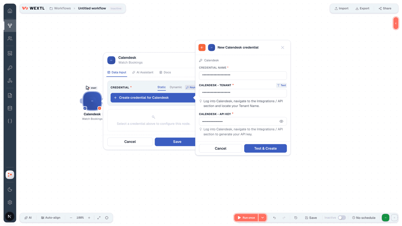 Connecting Calendesk to WEXTL®