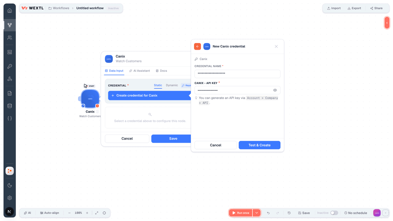 Connecting Canix to WEXTL®
