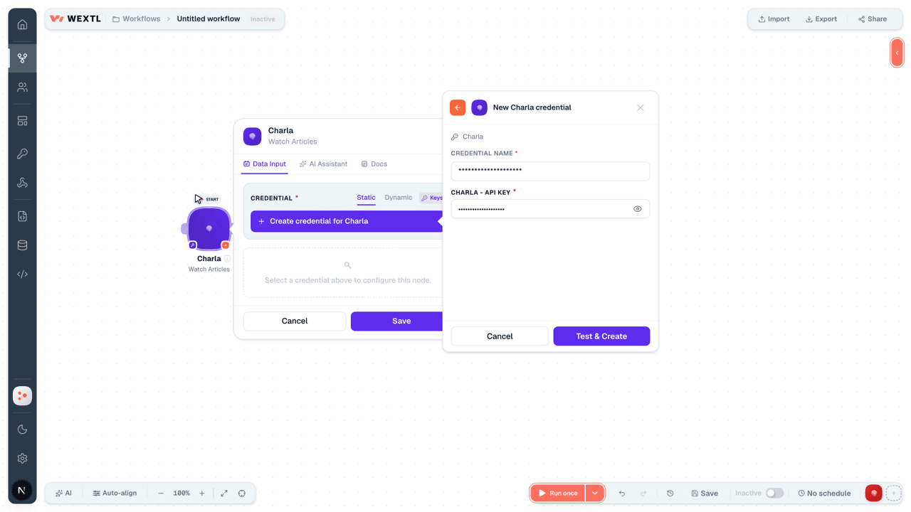 Connecting Charla to WEXTL®