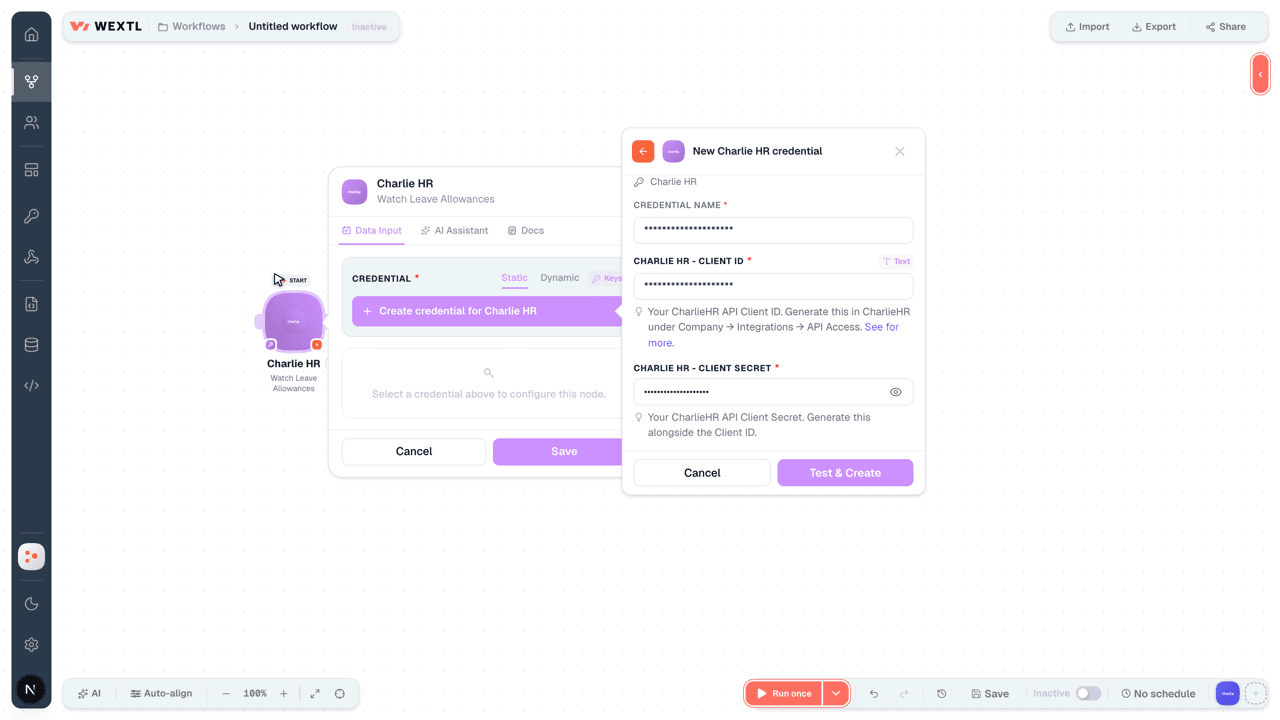 Connecting Charlie HR to WEXTL®