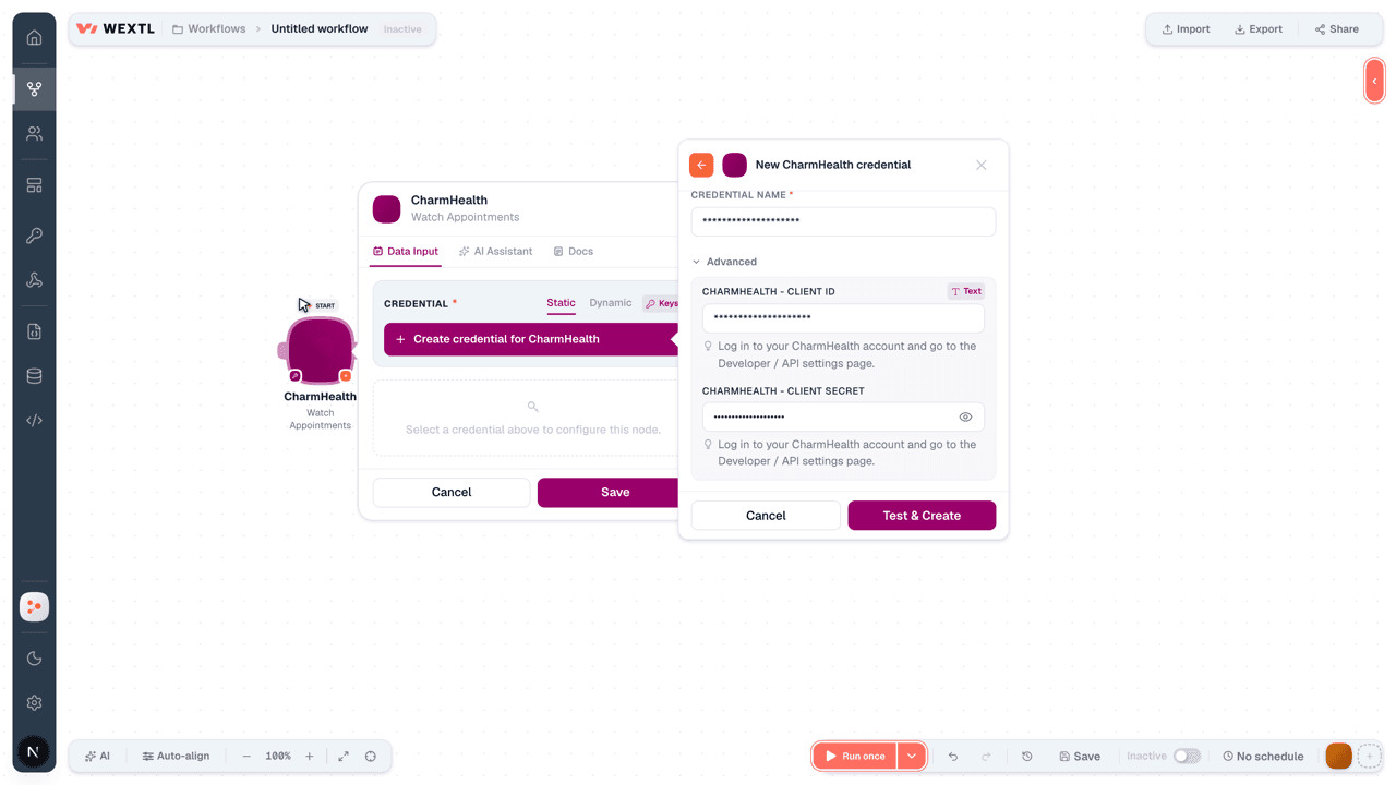 Connecting CharmHealth to WEXTL®