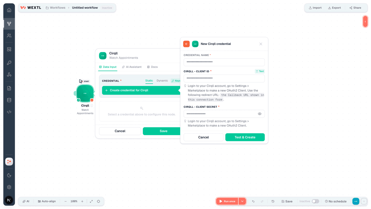 Connecting Cirqll to WEXTL®