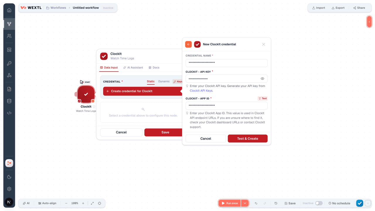 Connecting ClockIt to WEXTL®