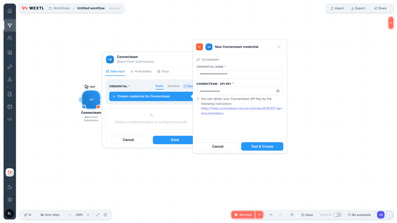 Connecting Connecteam to WEXTL®