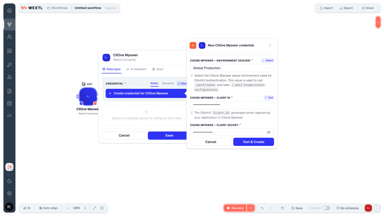 Connecting CXOne Mpower to WEXTL®