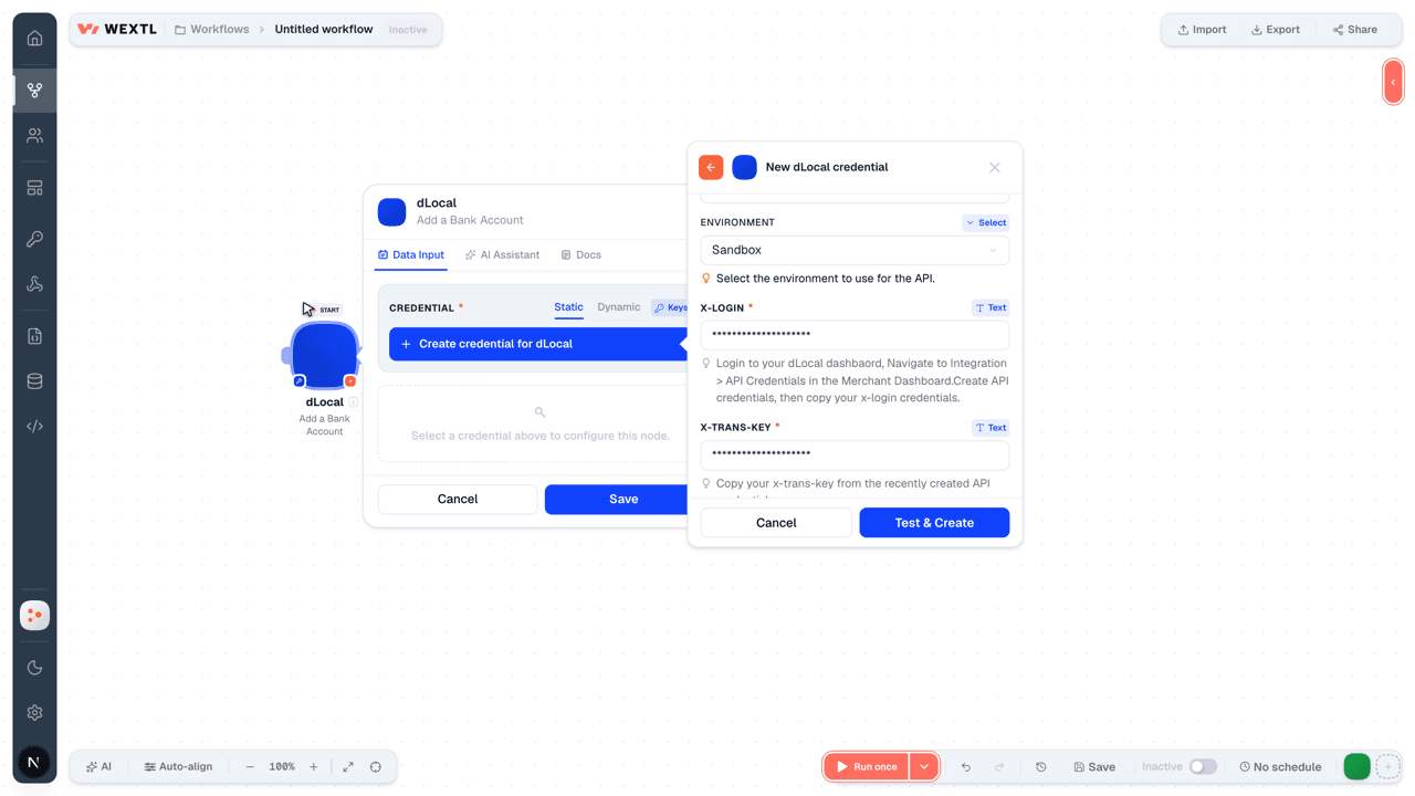 Connecting dLocal to WEXTL®