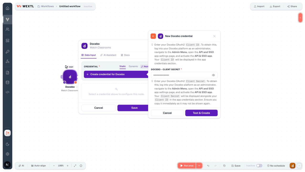 Connecting Docebo to WEXTL®