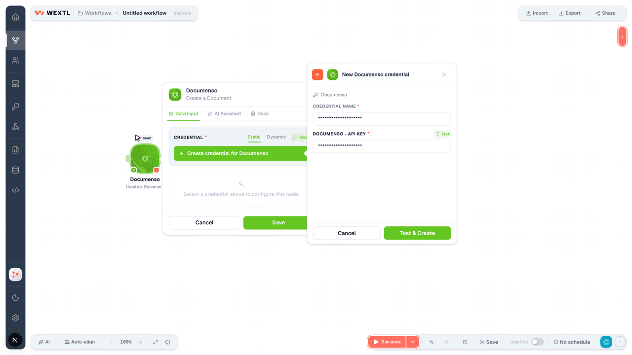 Connecting Documenso to WEXTL®