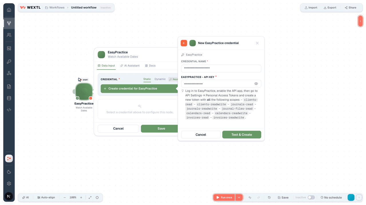 Connecting EasyPractice to WEXTL®