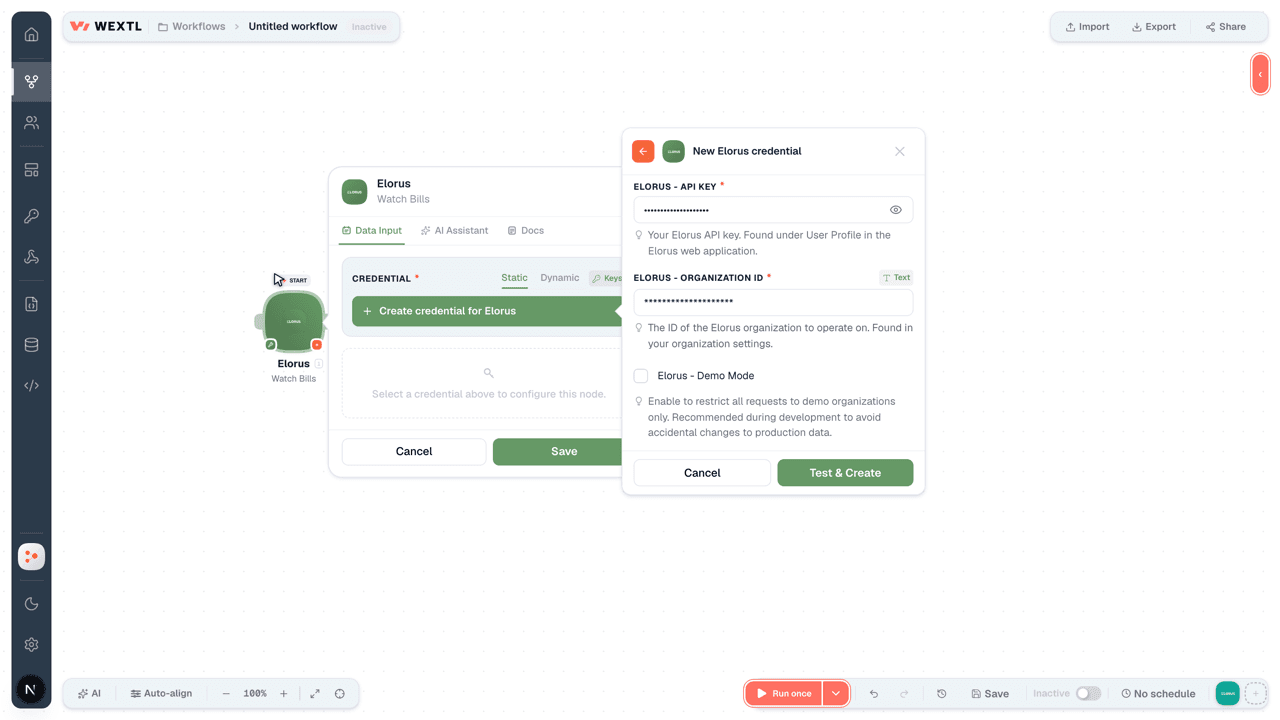 Connecting Elorus to WEXTL®