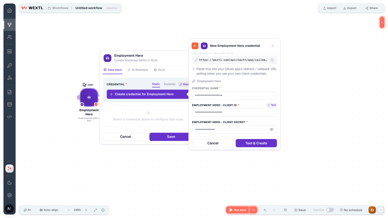 Connecting Employment Hero to WEXTL®