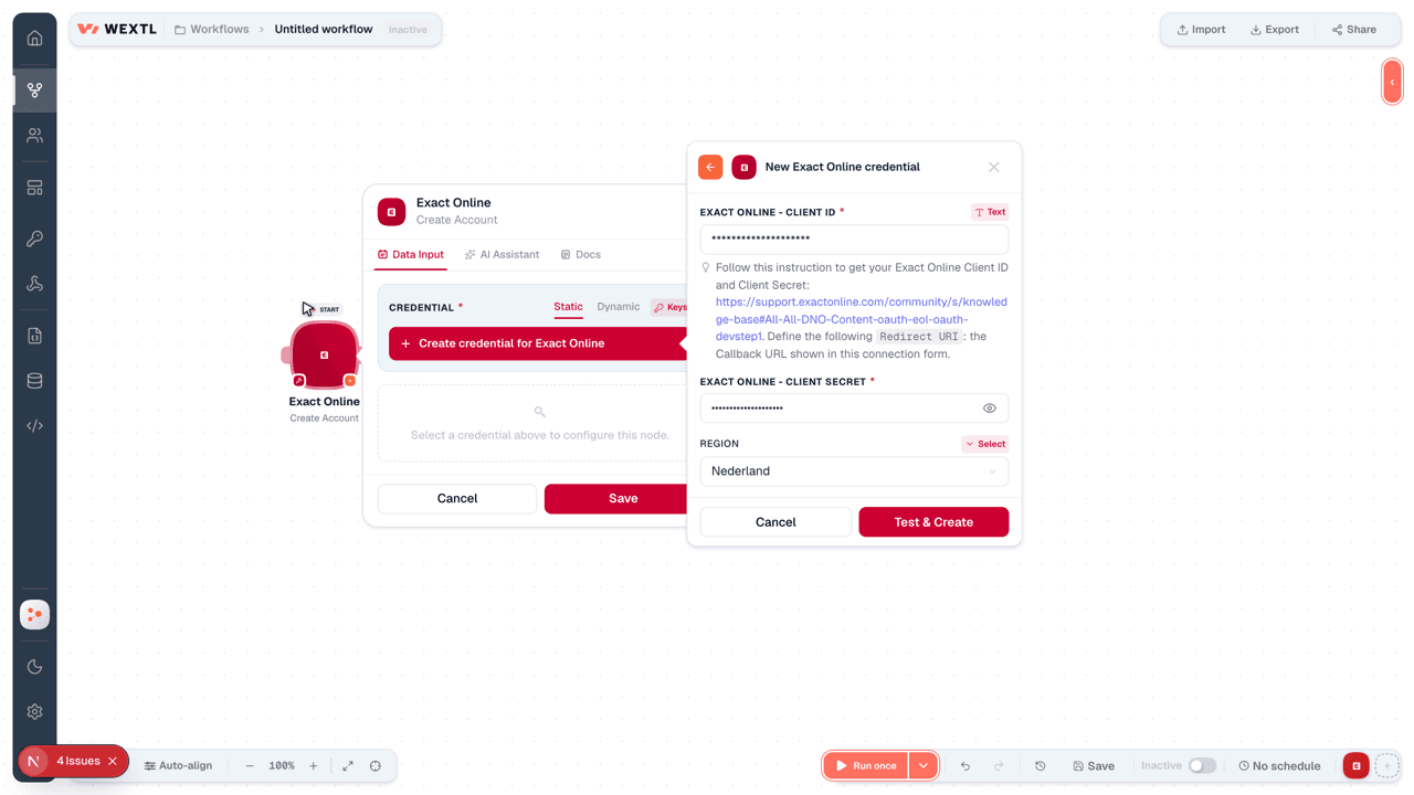 Connecting Exact Online to WEXTL®