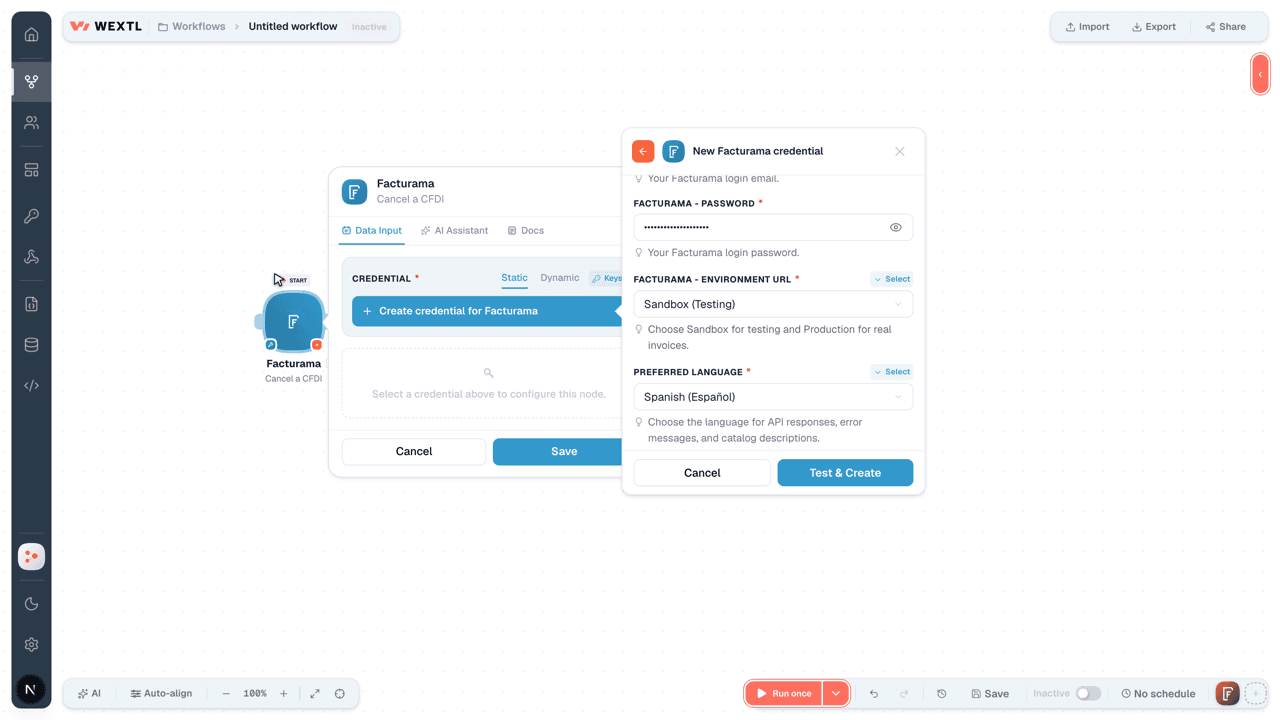 Connecting Facturama to WEXTL®