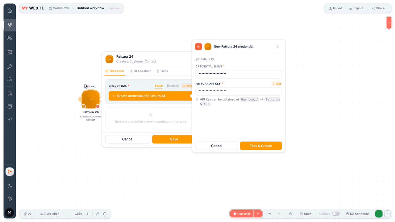 Connecting Fattura 24 to WEXTL®