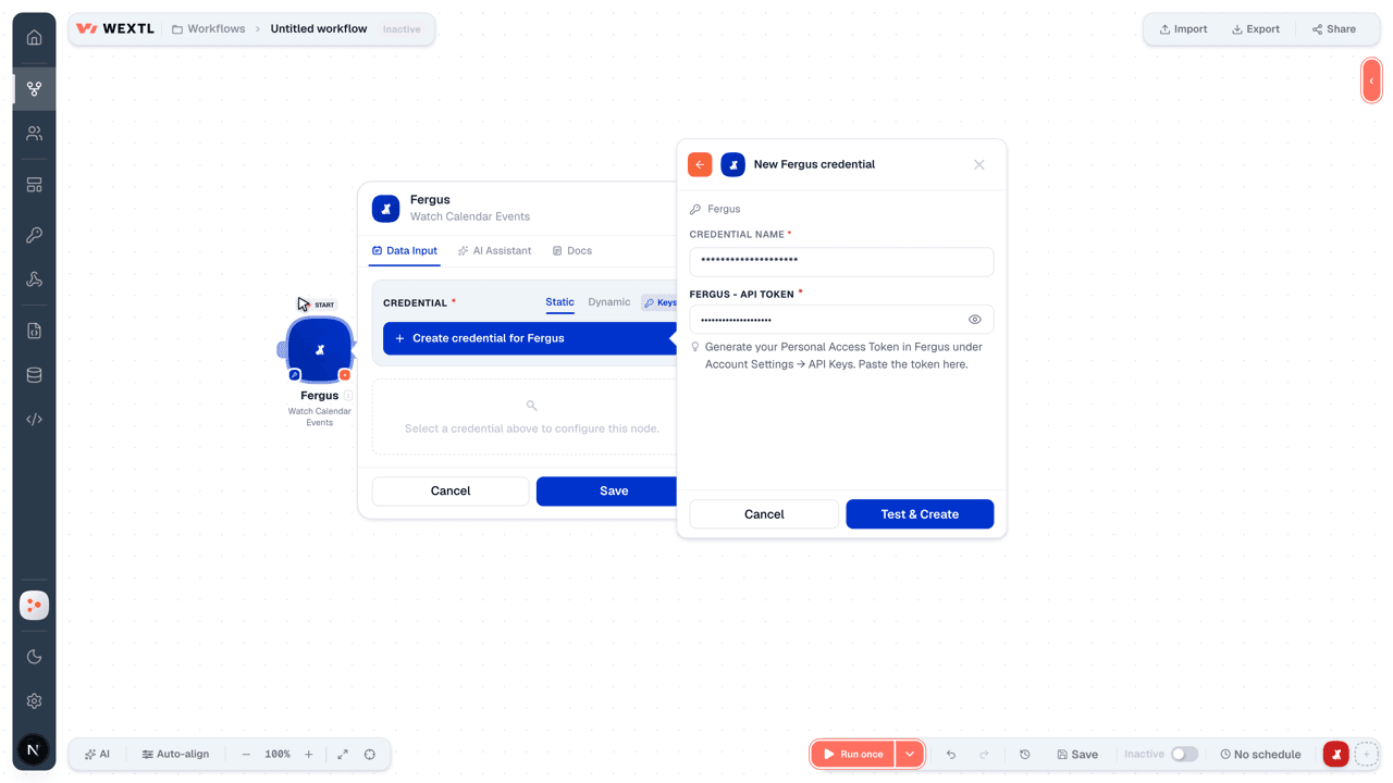 Connecting Fergus to WEXTL®