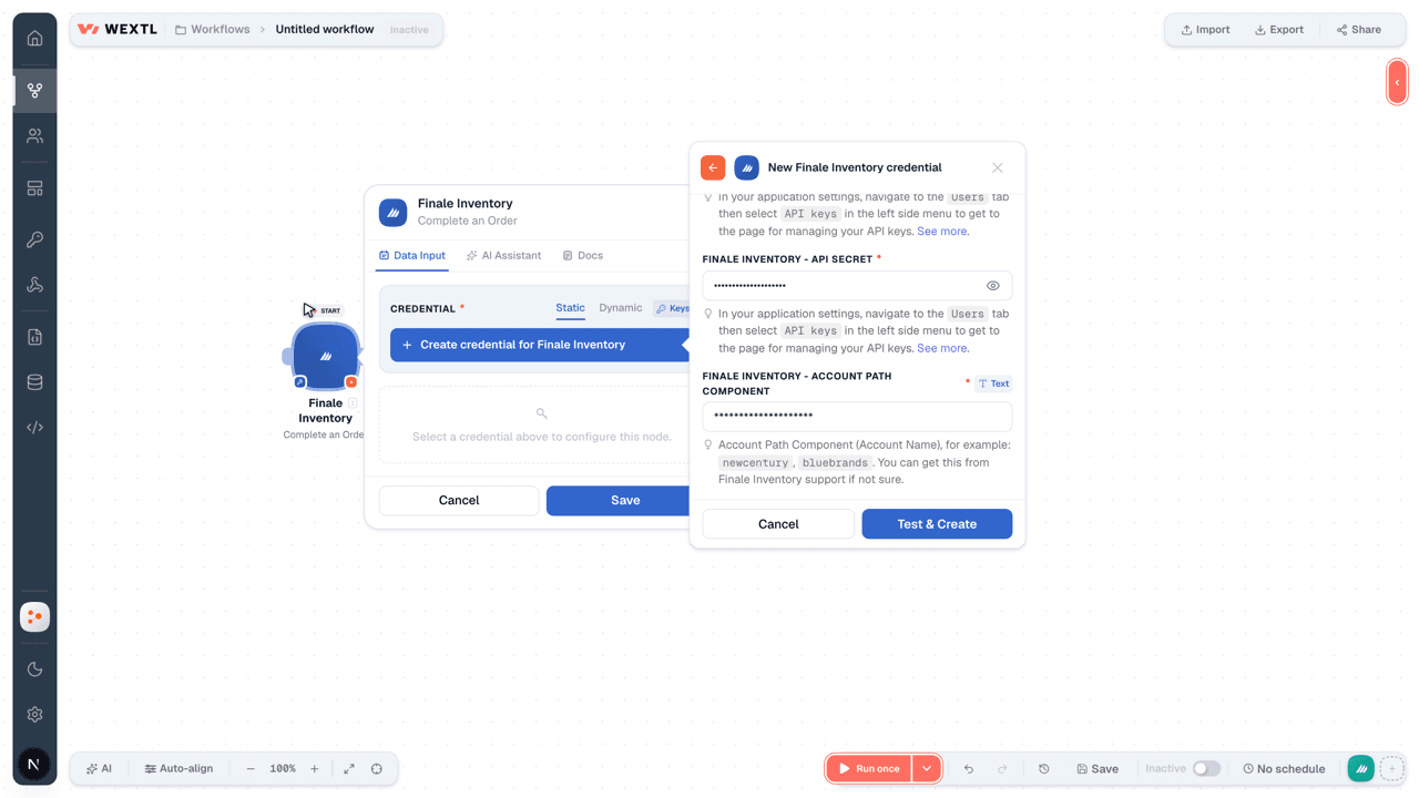 Connecting Finale Inventory to WEXTL®