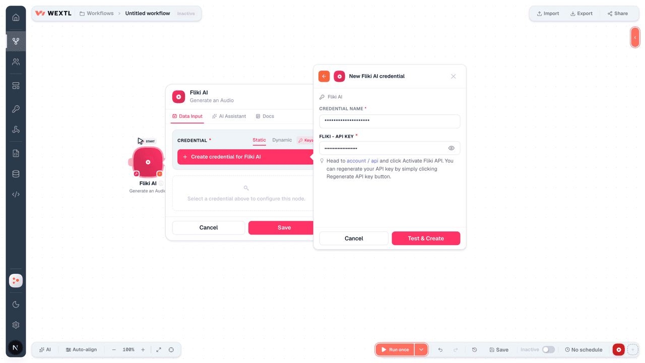 Connecting Fliki AI to WEXTL®