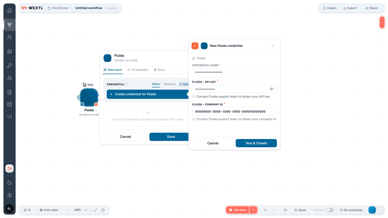 Connecting Fluida to WEXTL®