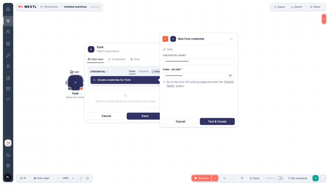 Connecting Fynk to WEXTL®