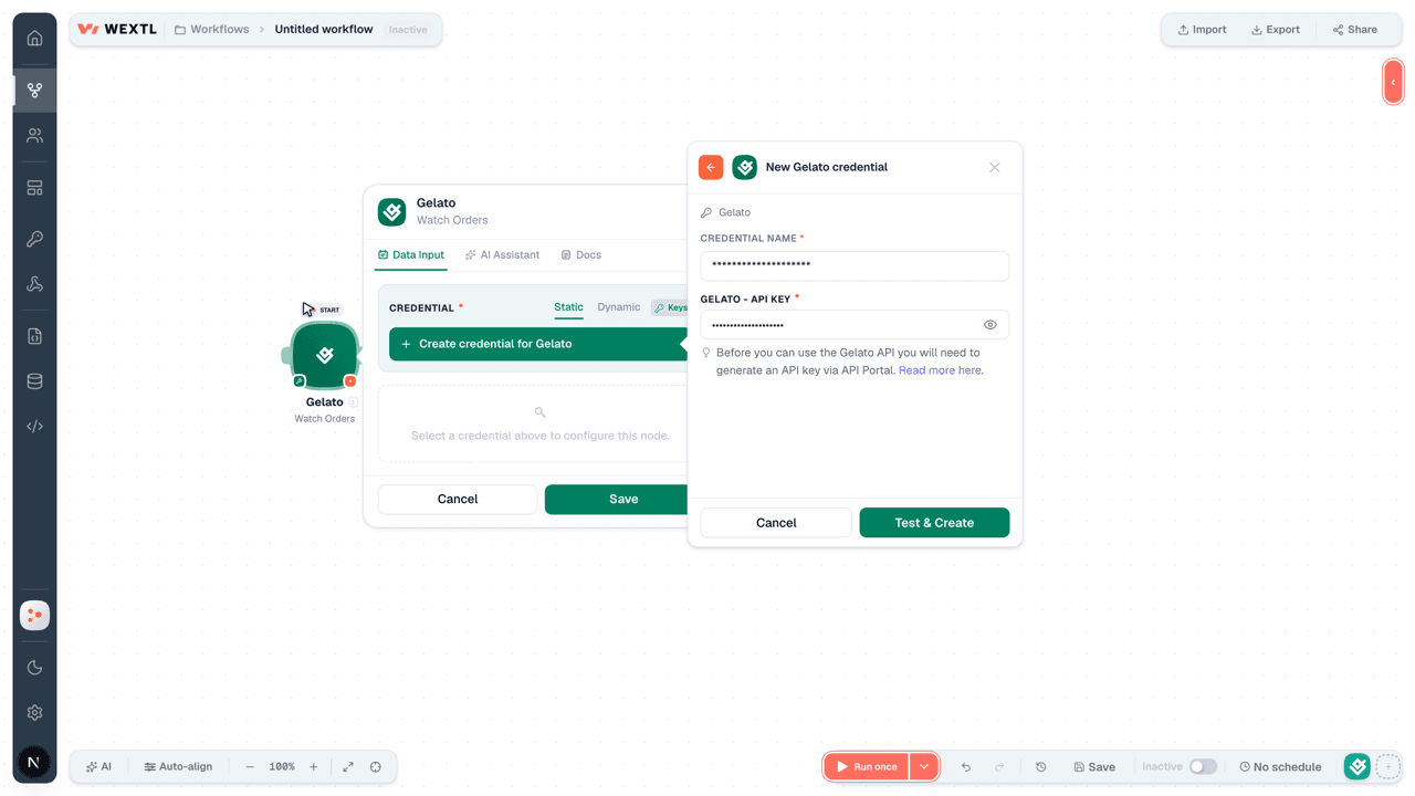 Connecting Gelato to WEXTL®