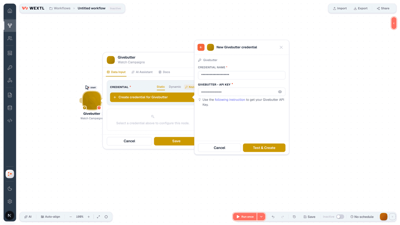 Connecting Givebutter to WEXTL®