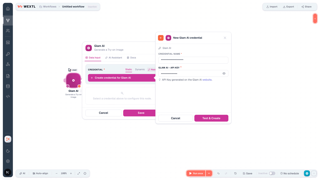 Connecting Glam AI to WEXTL®