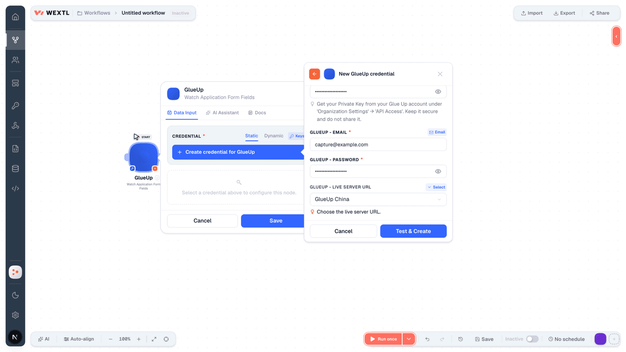 Connecting GlueUp to WEXTL®