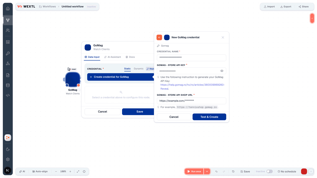 Connecting GoMag to WEXTL®