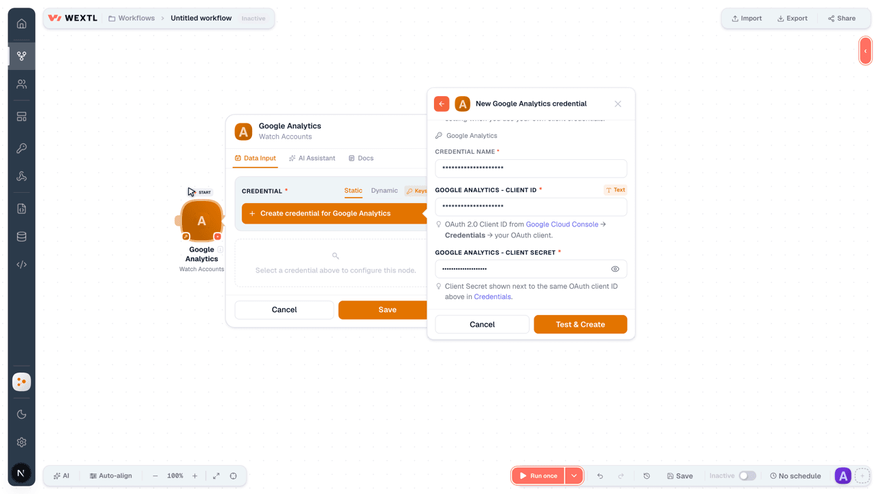 Connecting Google Analytics to WEXTL®