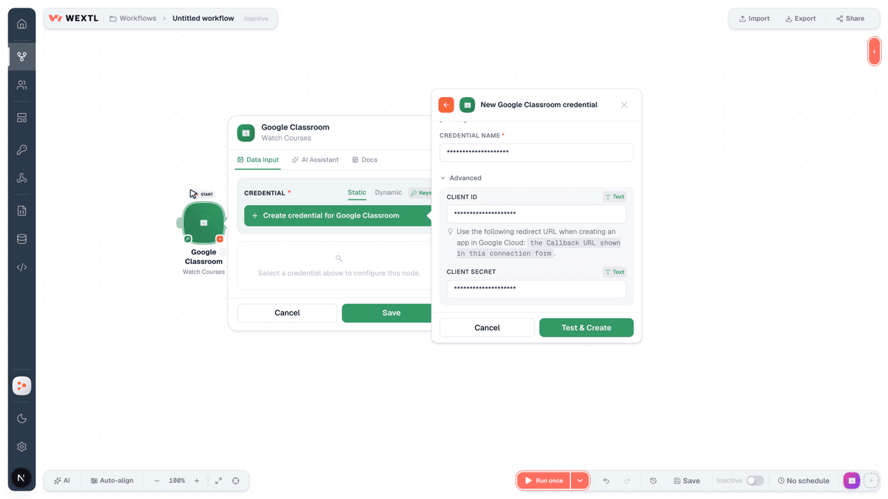Connecting Google Classroom to WEXTL®