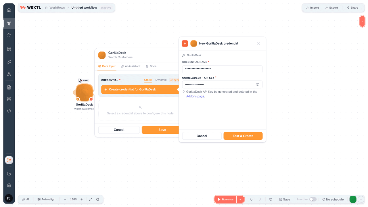 Connecting GorillaDesk to WEXTL®