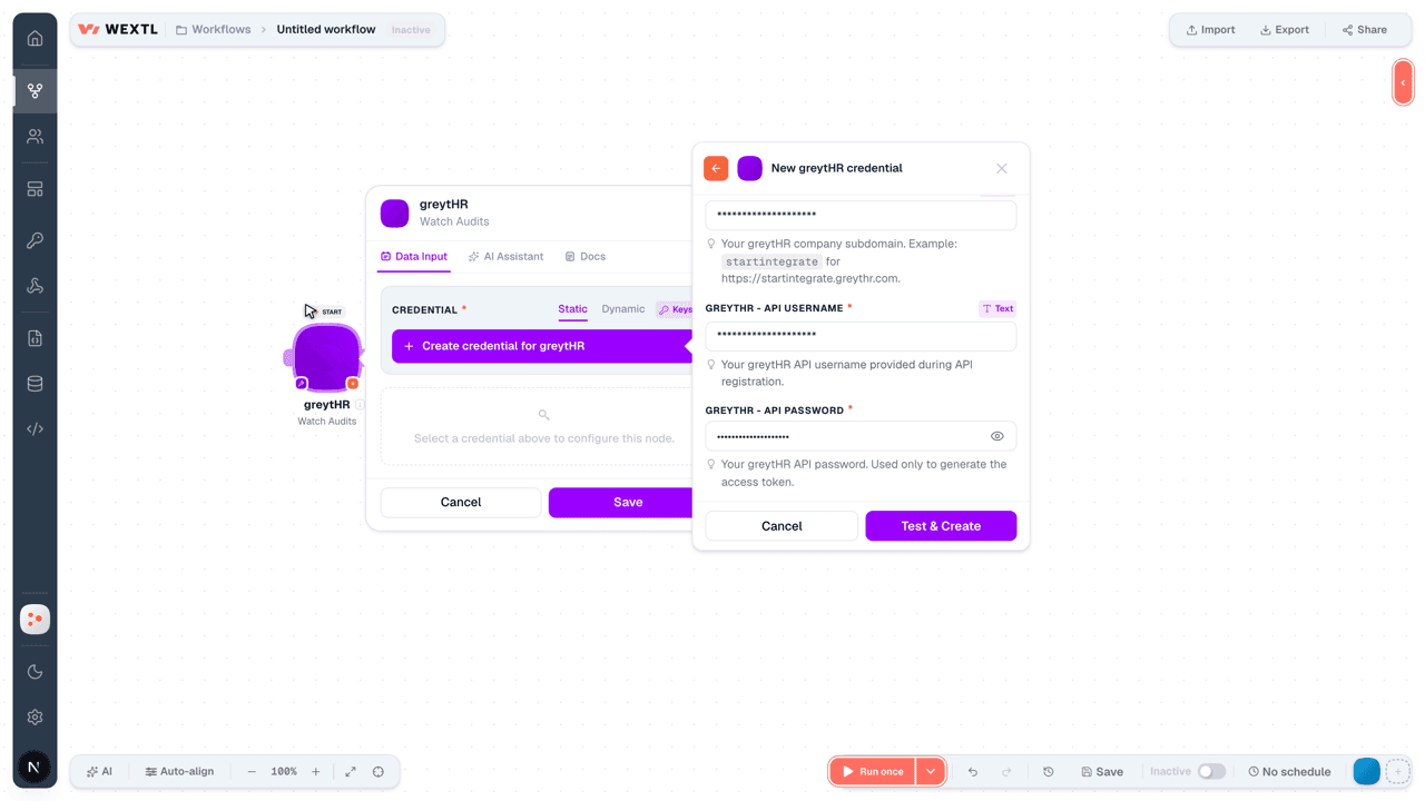 Connecting greytHR to WEXTL®