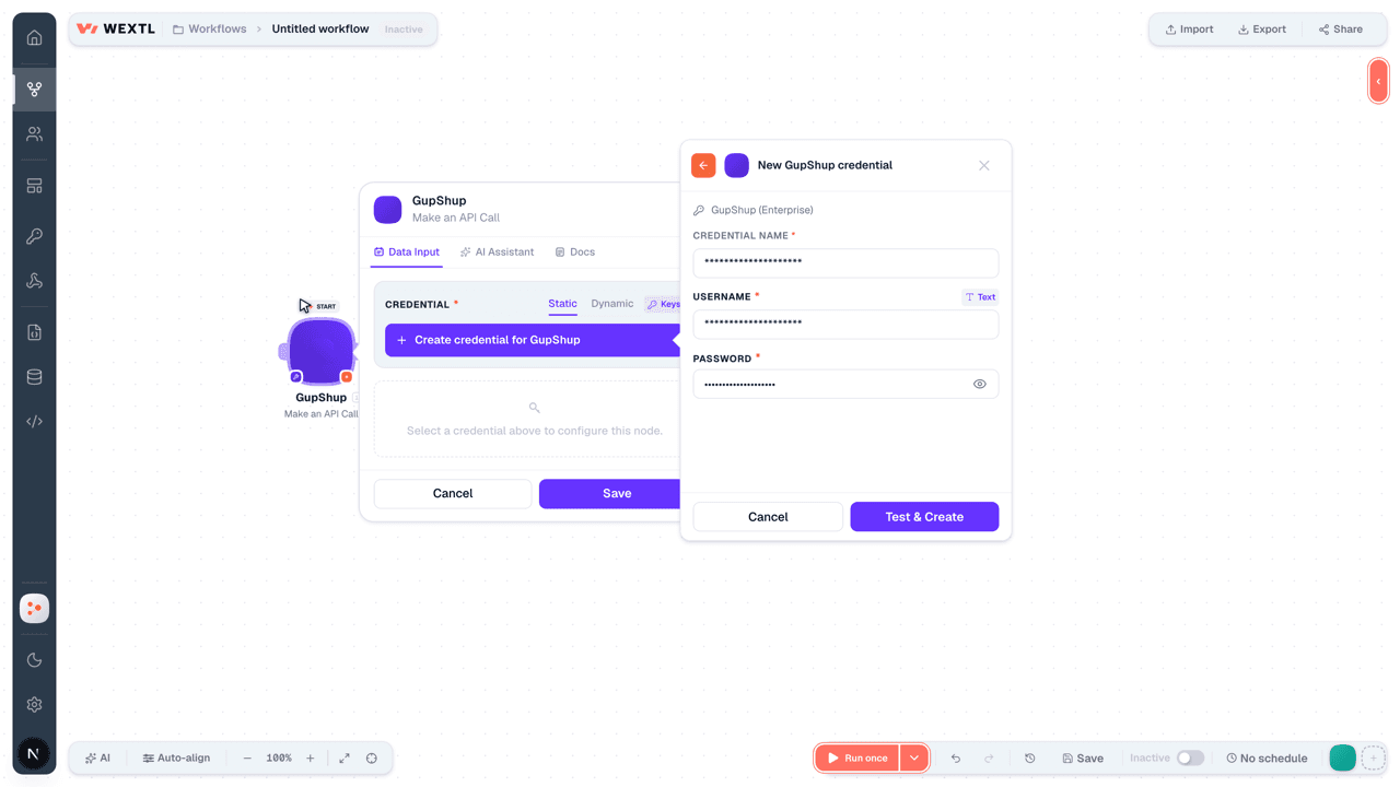 Connecting GupShup to WEXTL®