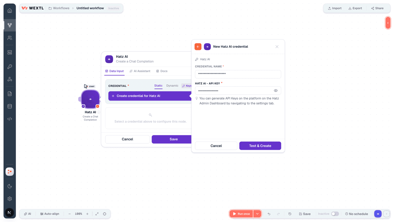 Connecting Hatz AI to WEXTL®