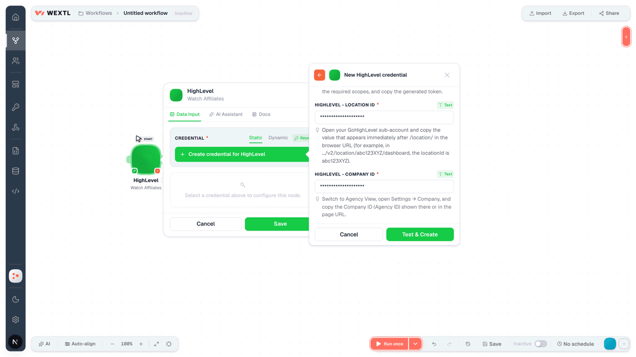Connecting HighLevel to WEXTL®