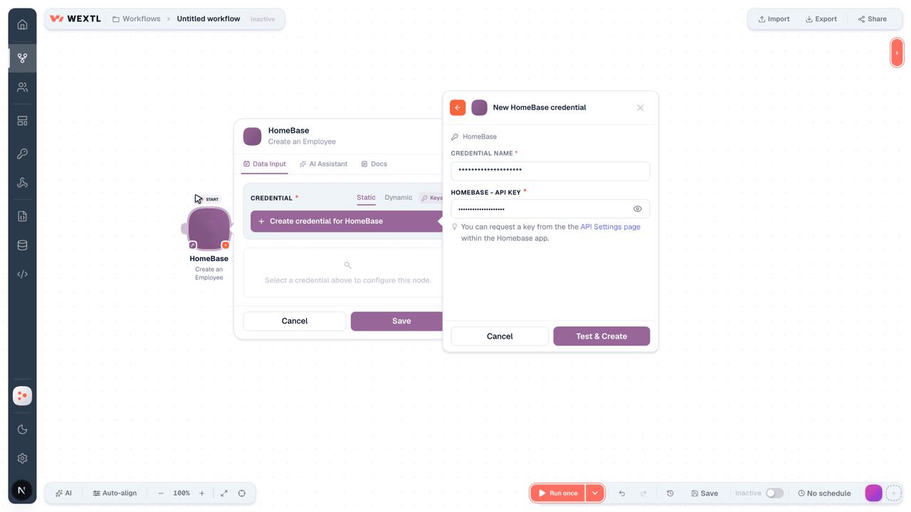 Connecting HomeBase to WEXTL®