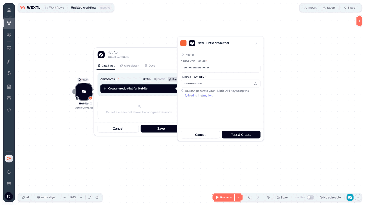Connecting Hubflo to WEXTL®