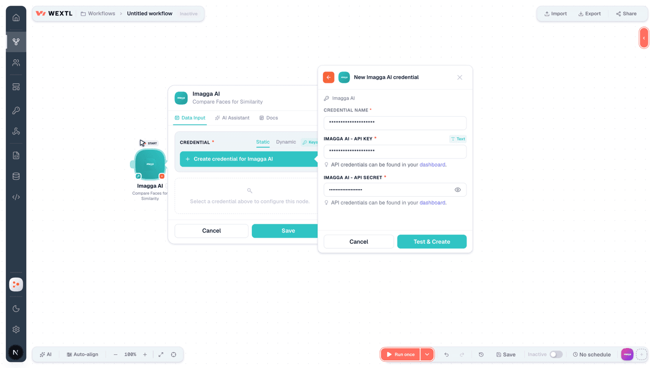 Connecting Imagga AI to WEXTL®