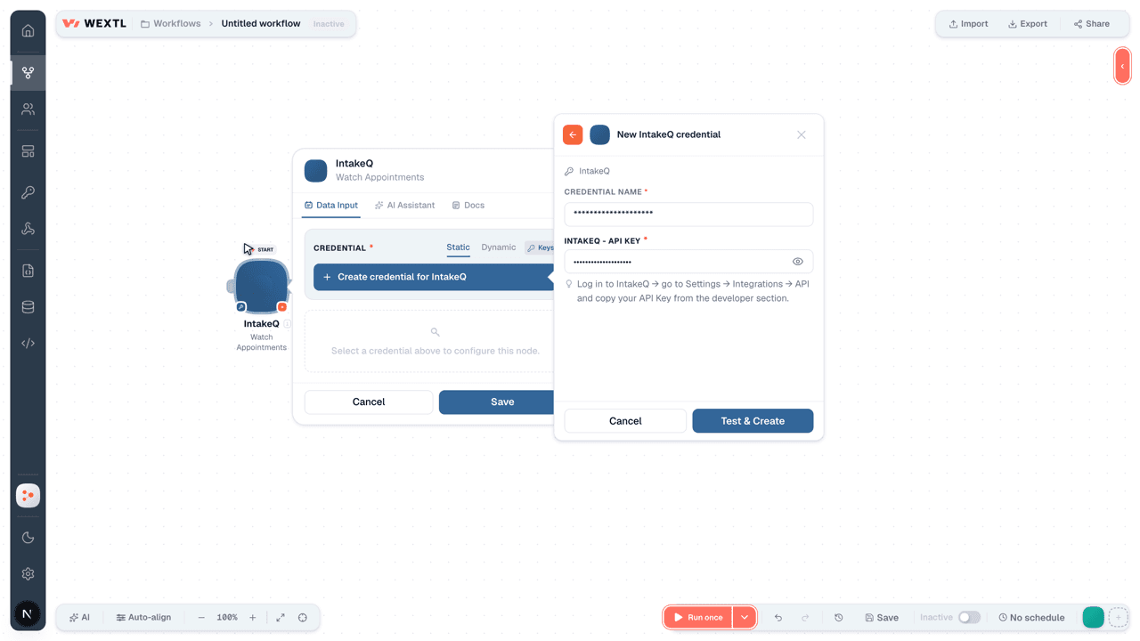 Connecting IntakeQ to WEXTL®