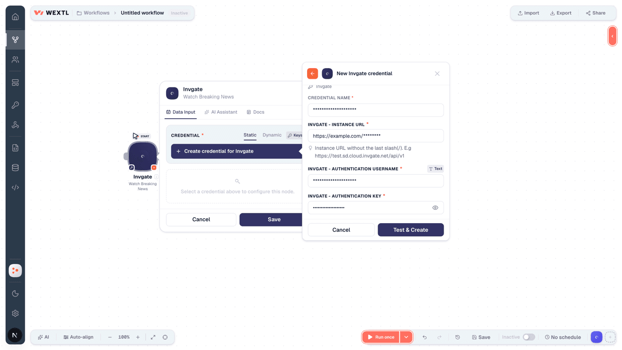 Connecting Invgate to WEXTL®